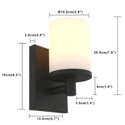 Wide Application Unique Frosted Glass Wall Light