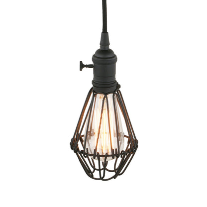 Industrial Retro Loft Bar Metal Cage Hanging Pendant Light Lamp Fixture