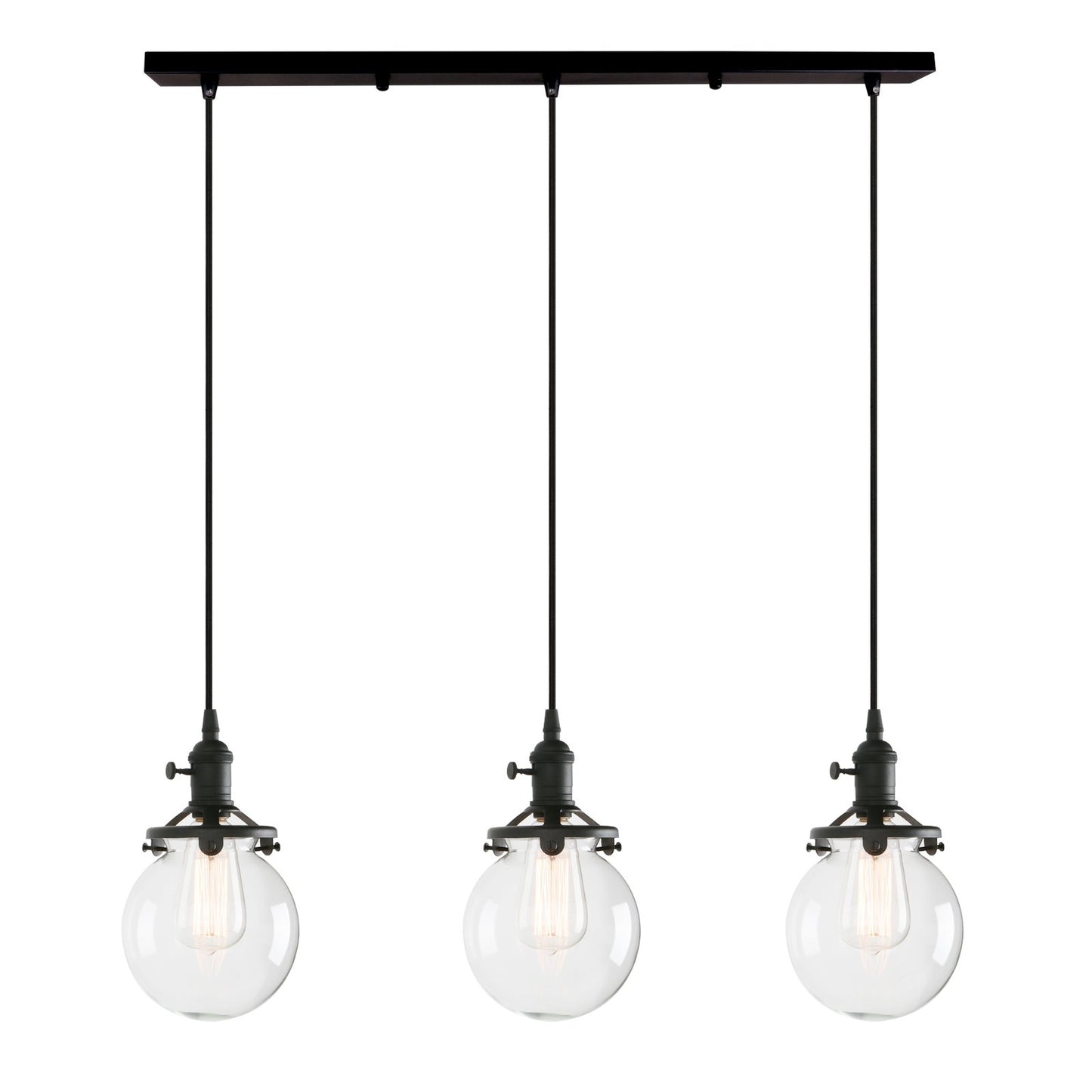 3-Lights Kitchen Island Chandelier Triple Pendant Hanging Ceiling Lighting Fixture