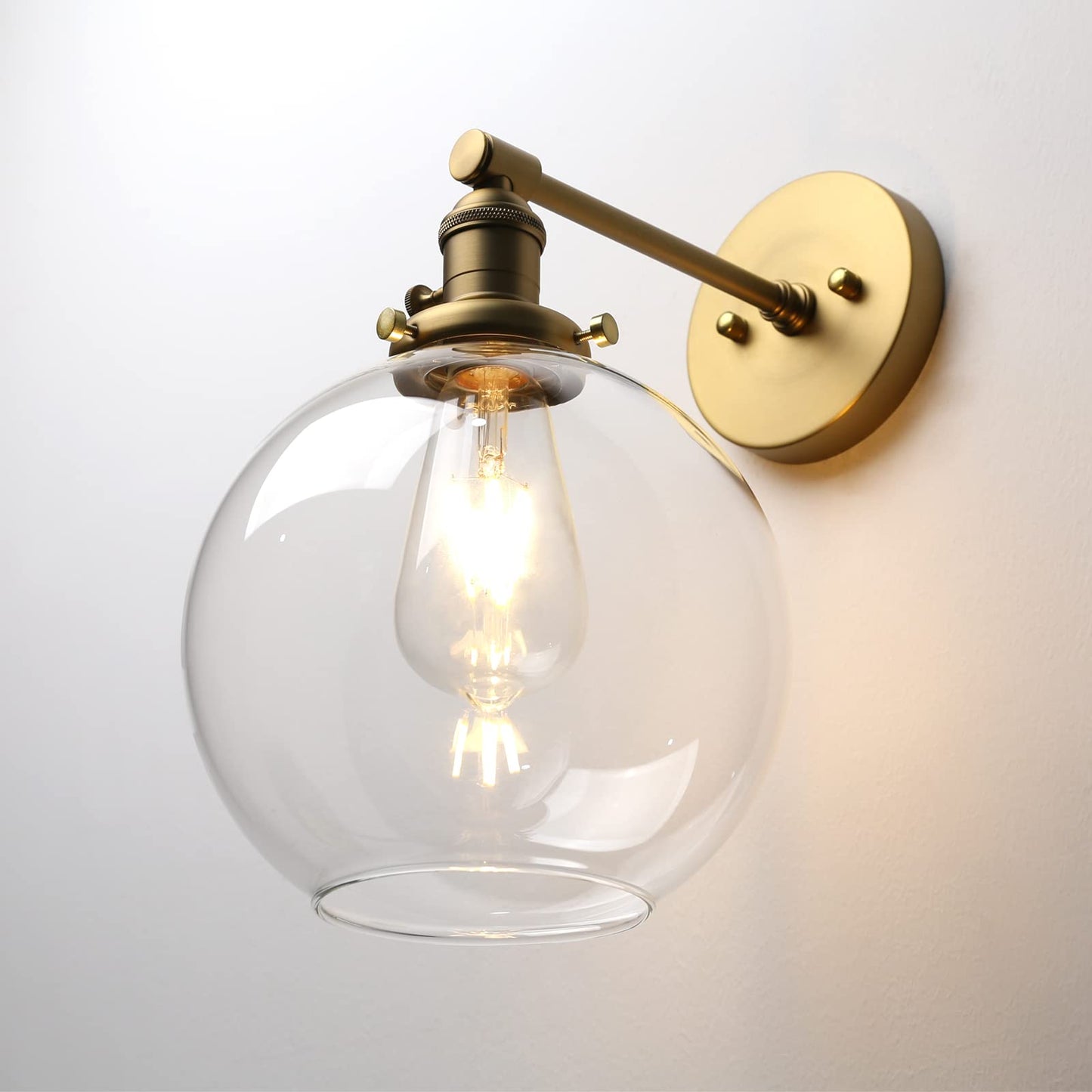 Industrial Wall Sconce with 7.87 Inches Globe Canopy