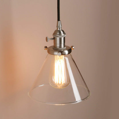 Industrial Vintage Loft Bar Chandelier Cone Three Lights Hanging Ceiling Pendant Light