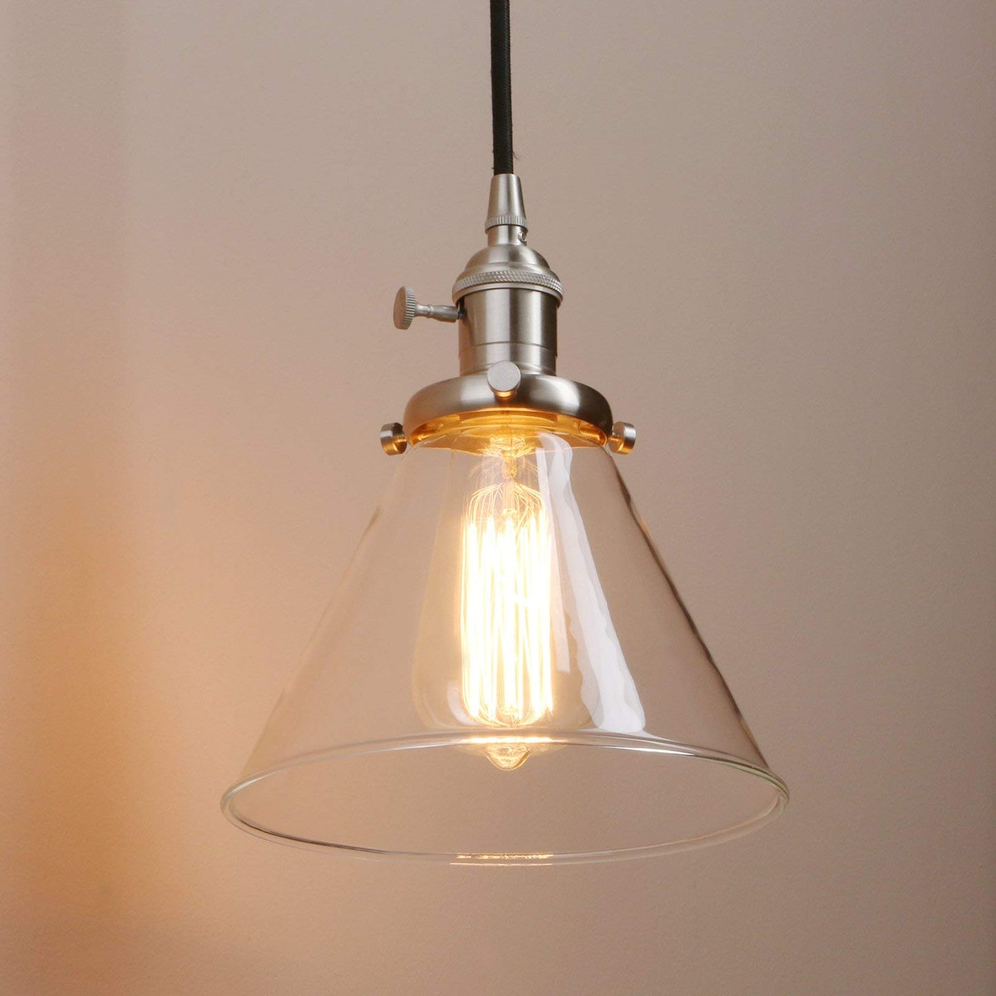 Industrial Vintage Loft Bar Chandelier Cone Three Lights Hanging Ceiling Pendant Light