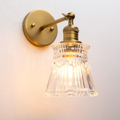 Modern Wall Sconce Light with Heavy Crafts Handmade Glass, Hardwired Wall Lamp