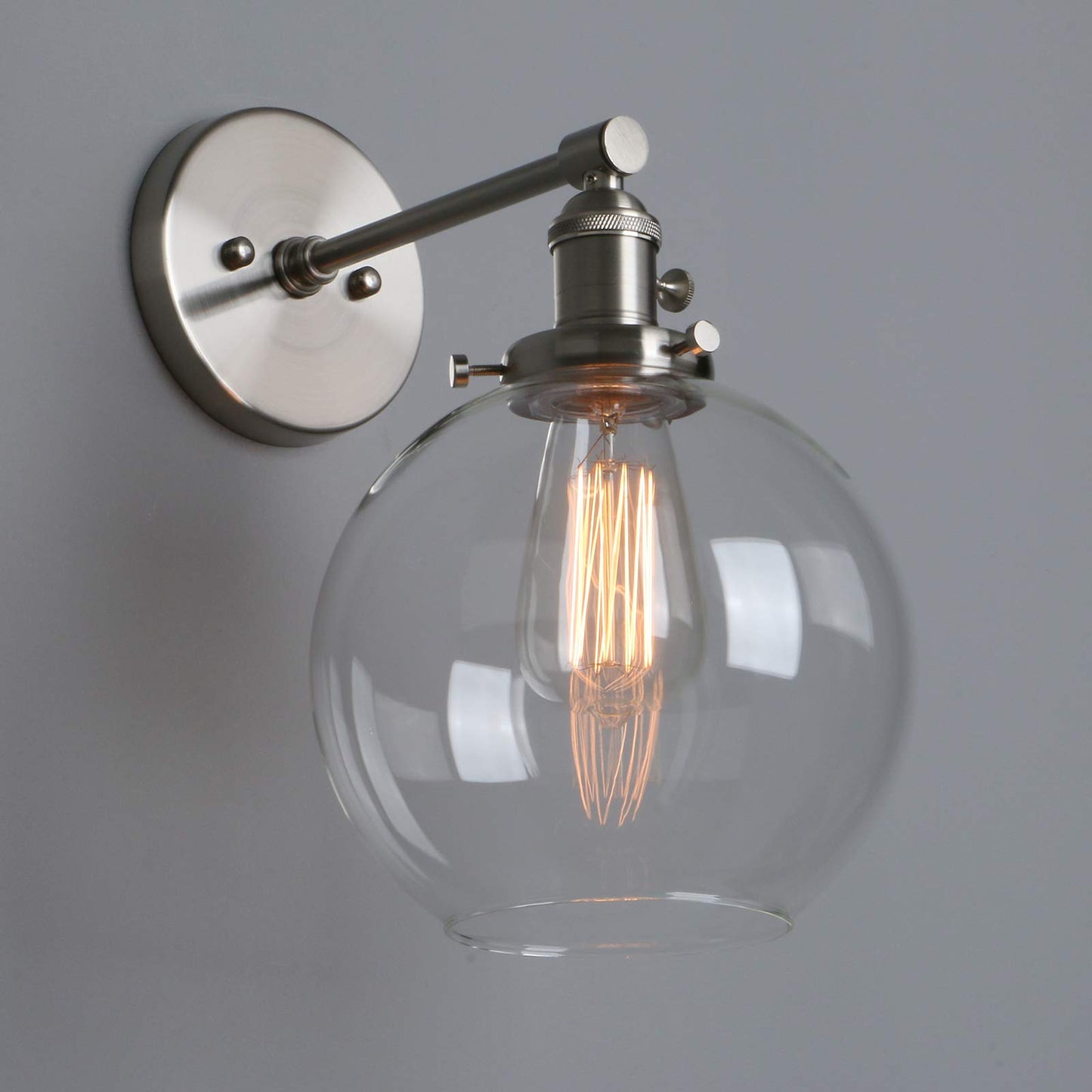 Industrial Wall Sconce with 7.87 Inches Globe Canopy