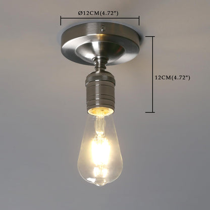 Simple Style Industrial Ceiling Light One-Head Without Shade Hallway Lighting