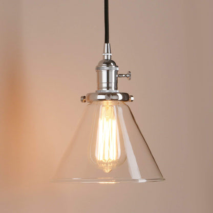 Industrial Vintage Loft Bar Chandelier Cone Three Lights Hanging Ceiling Pendant Light