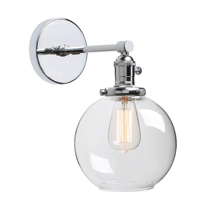 Industrial Wall Sconce with 7.87 Inches Globe Canopy