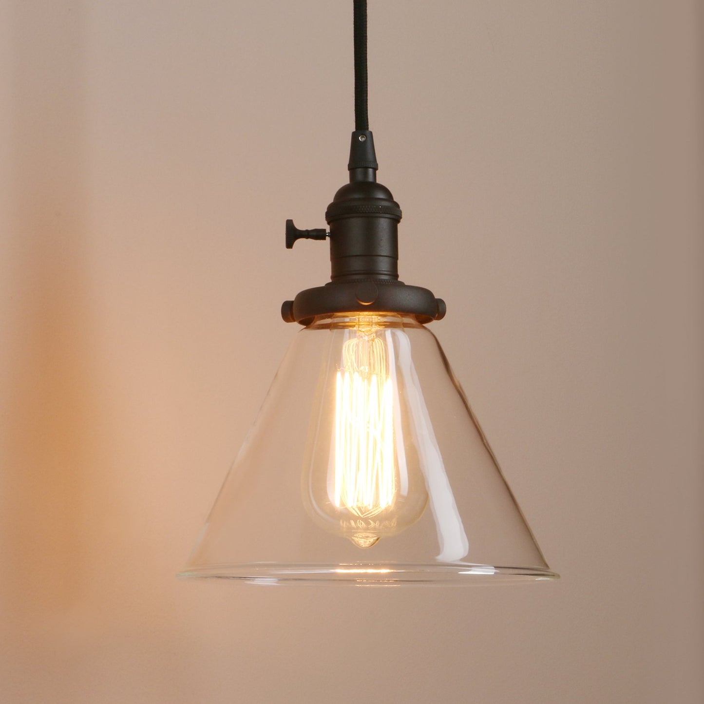 Industrial Vintage Loft Bar Chandelier Cone Three Lights Hanging Ceiling Pendant Light