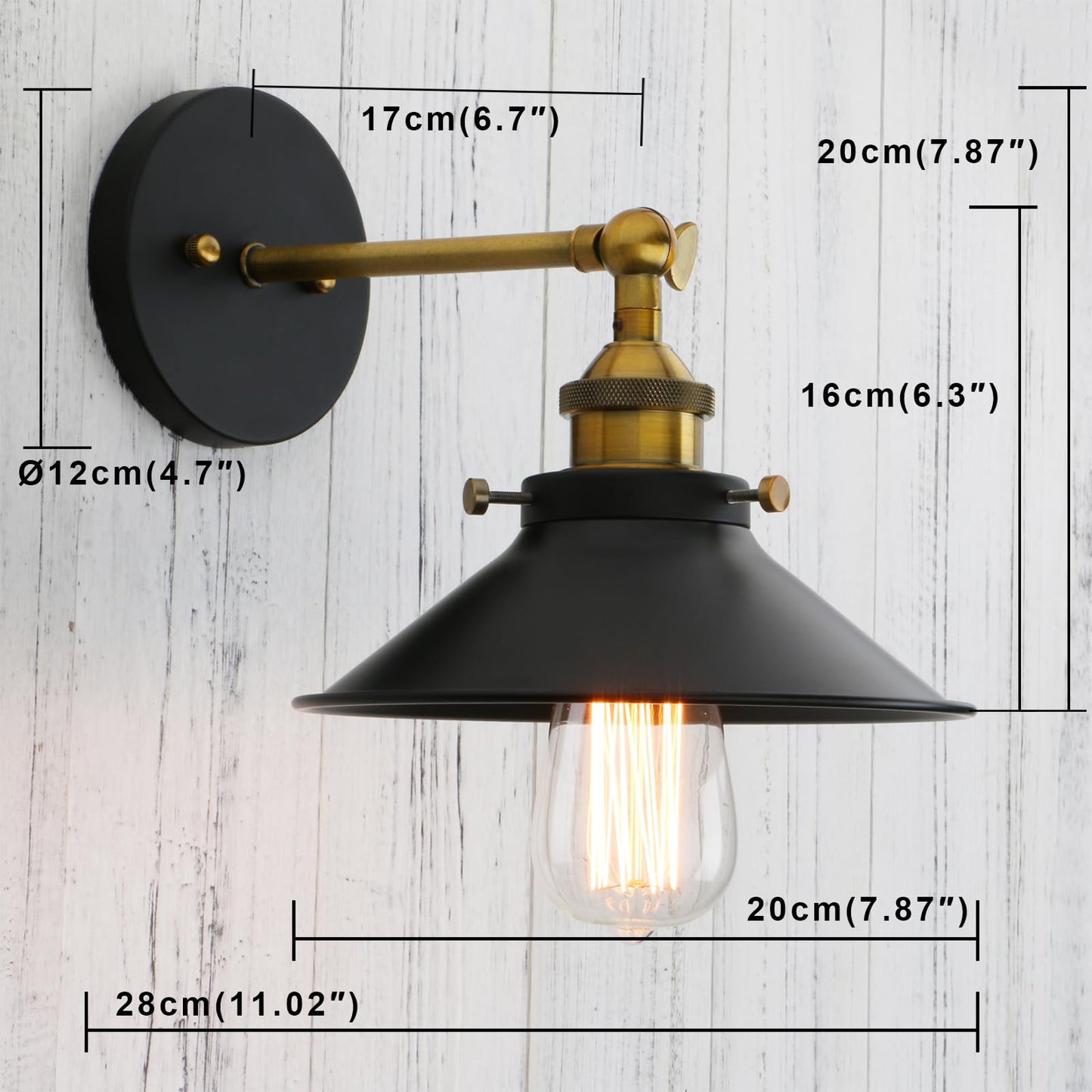 Vintage Industrial Metal Wall Sconce Lighting