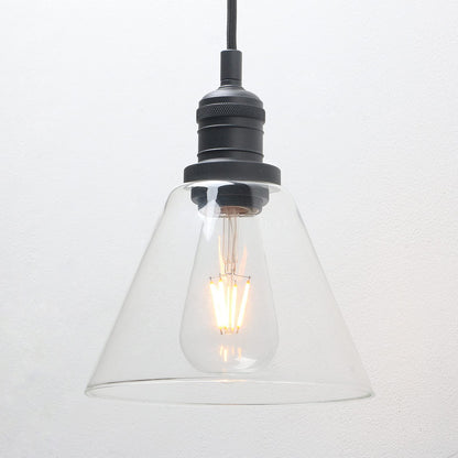 Modern Pendant Light Fixtures, Over Kitchen Island Sink Style with Clear Glass Shade