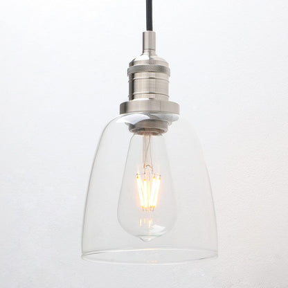 Vintage Pendant Light Industrial Hanging Bell Glass Shade Ceiling Lamp Pendant Fixture