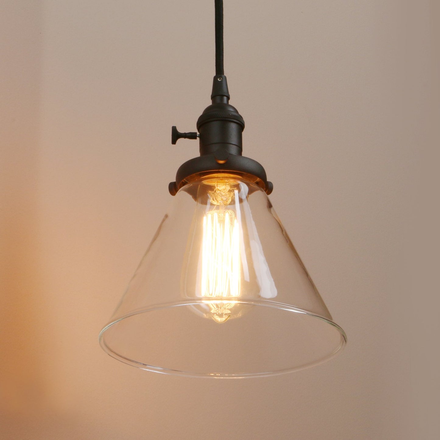 Industrial Vintage Loft Bar Chandelier Cone Three Lights Hanging Ceiling Pendant Light