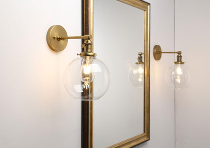 Industrial Wall Sconce with 7.87 Inches Globe Canopy