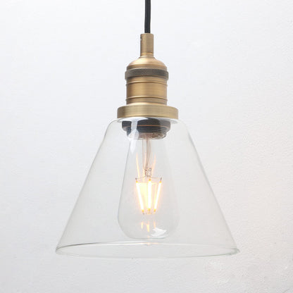 Industrial 3-Light Pendant Light, Adjustable with Clear Glass Shade