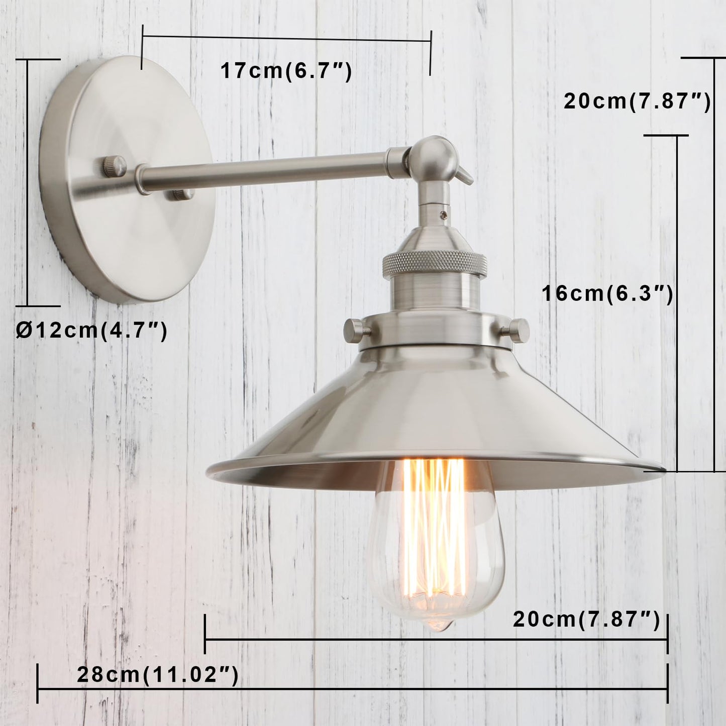 Vintage Industrial Metal Wall Sconce Lighting