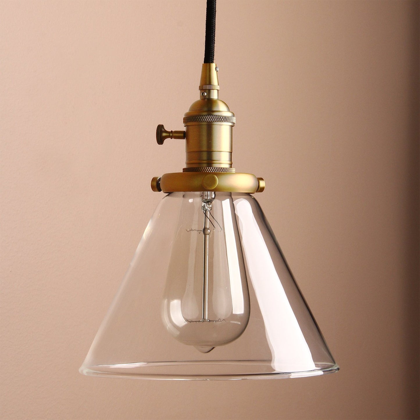 Industrial Vintage Loft Bar Chandelier Cone Three Lights Hanging Ceiling Pendant Light