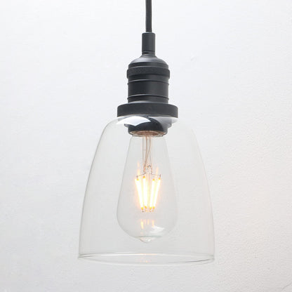 Vintage Pendant Light Industrial Hanging Bell Glass Shade Ceiling Lamp Pendant Fixture