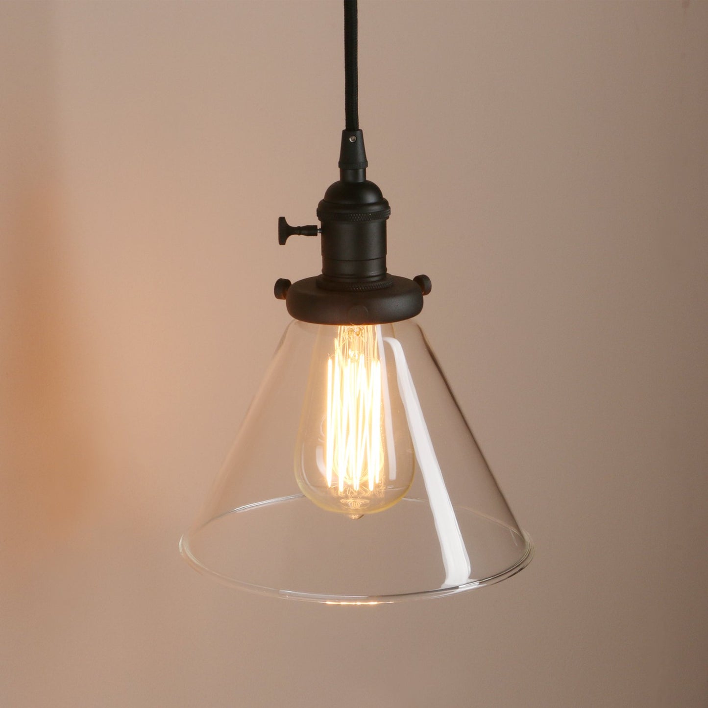 Industrial Vintage Loft Bar Chandelier Cone Three Lights Hanging Ceiling Pendant Light