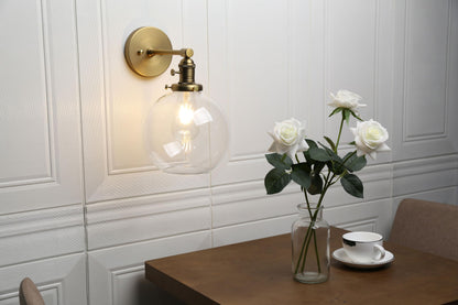 Industrial Wall Sconce with 7.87 Inches Globe Canopy