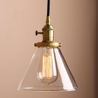 Industrial Vintage Loft Bar Chandelier Cone Three Lights Hanging Ceiling Pendant Light