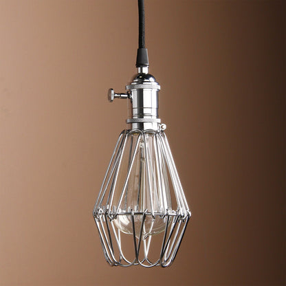 Industrial Retro Loft Bar Metal Cage Hanging Pendant Light Lamp Fixture