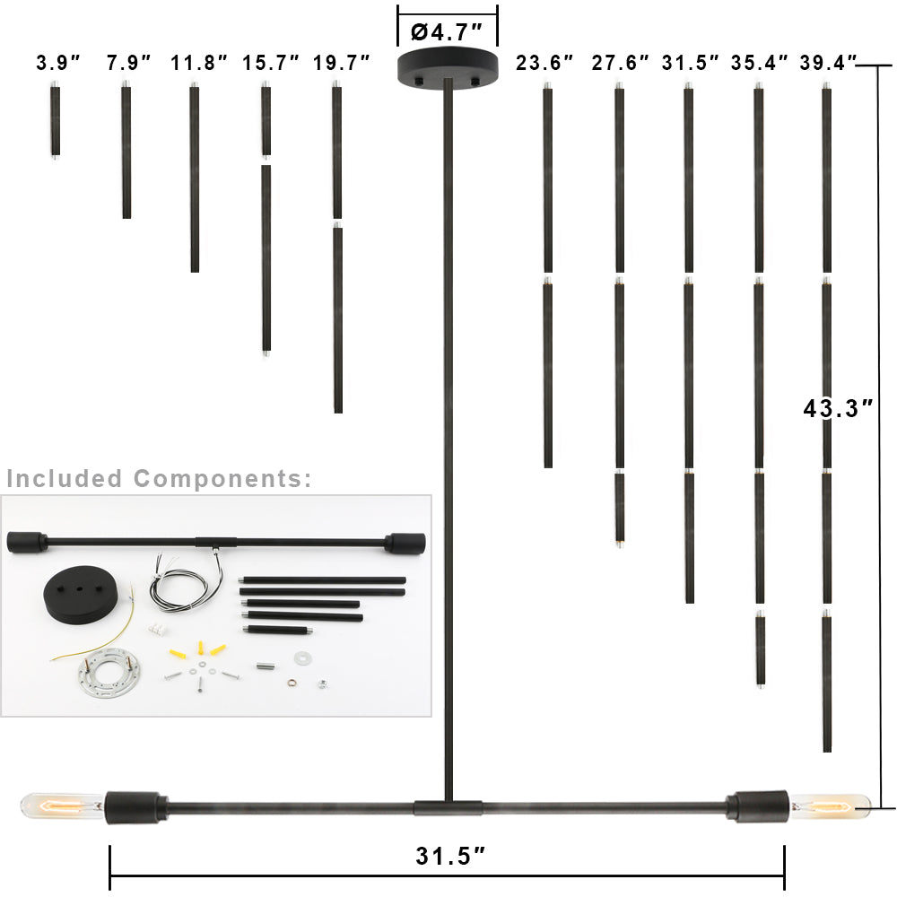 Industrial Semi Flush Mount Ceiling Light,Modern Simplicity Chandelier Light